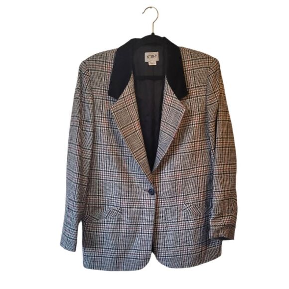Vintage Koret Grey  Houndstooth Blazer - Picture 1 of 8